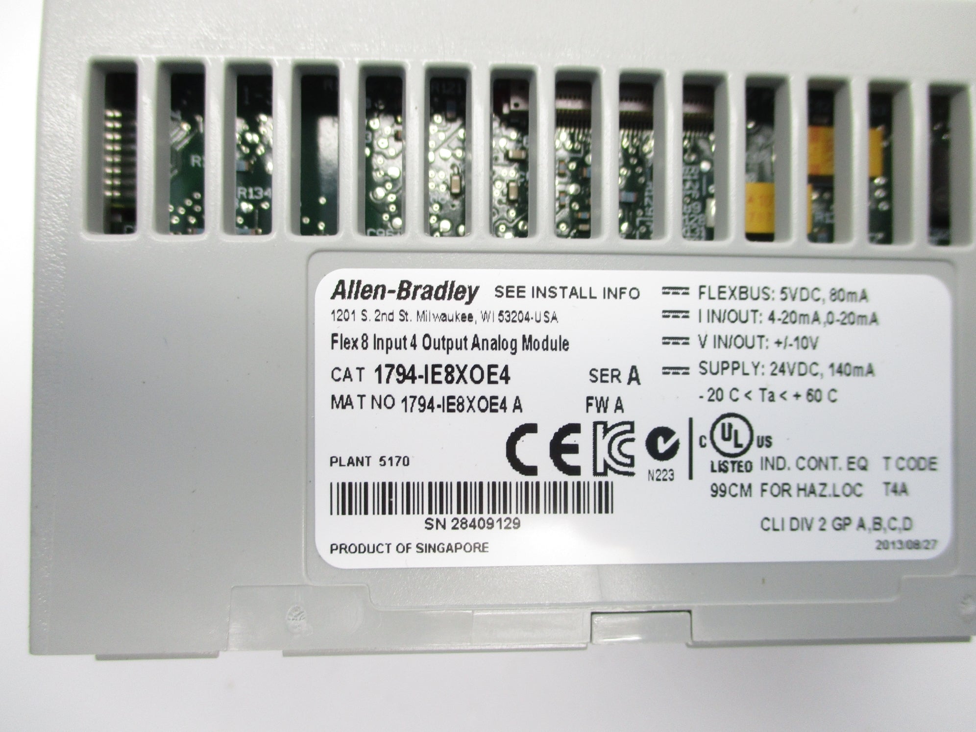 ALLEN BRADLEY 1794-IE8XOE4 SER. A F/W A UNMP