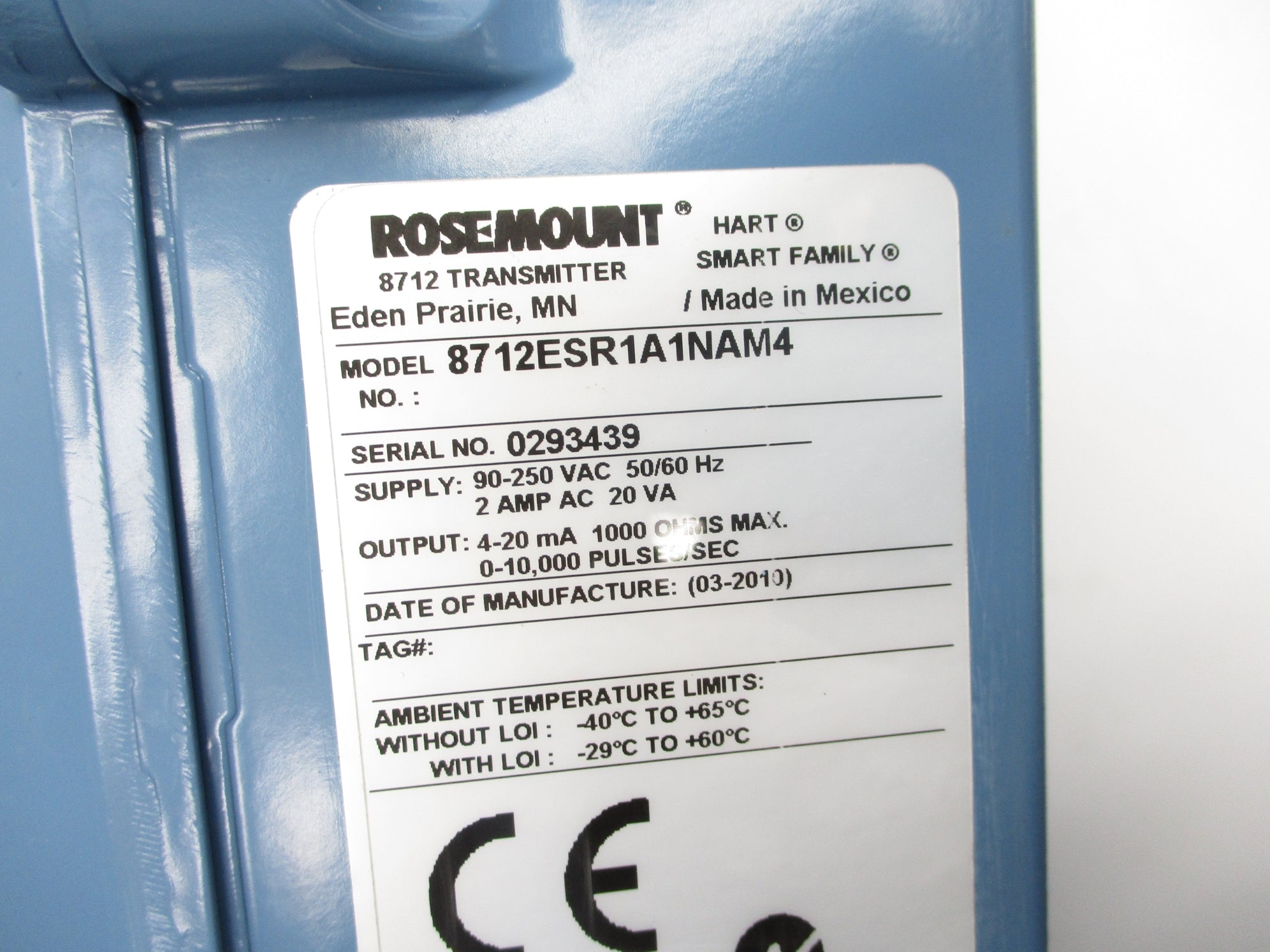 ROSEMOUNT 8712ESR1A1NAM4 UNMP