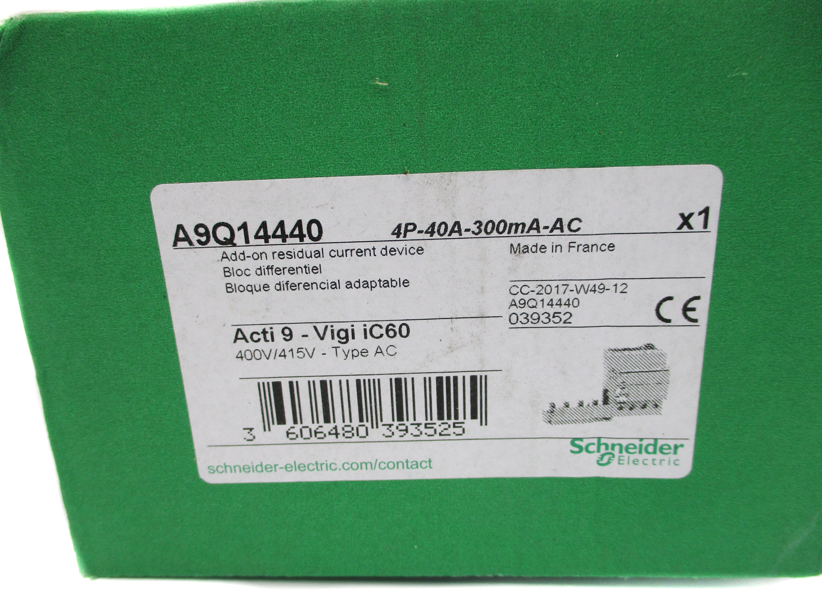 SCHNEIDER ELECTRIC A9Q14440 40A 415V NSMP