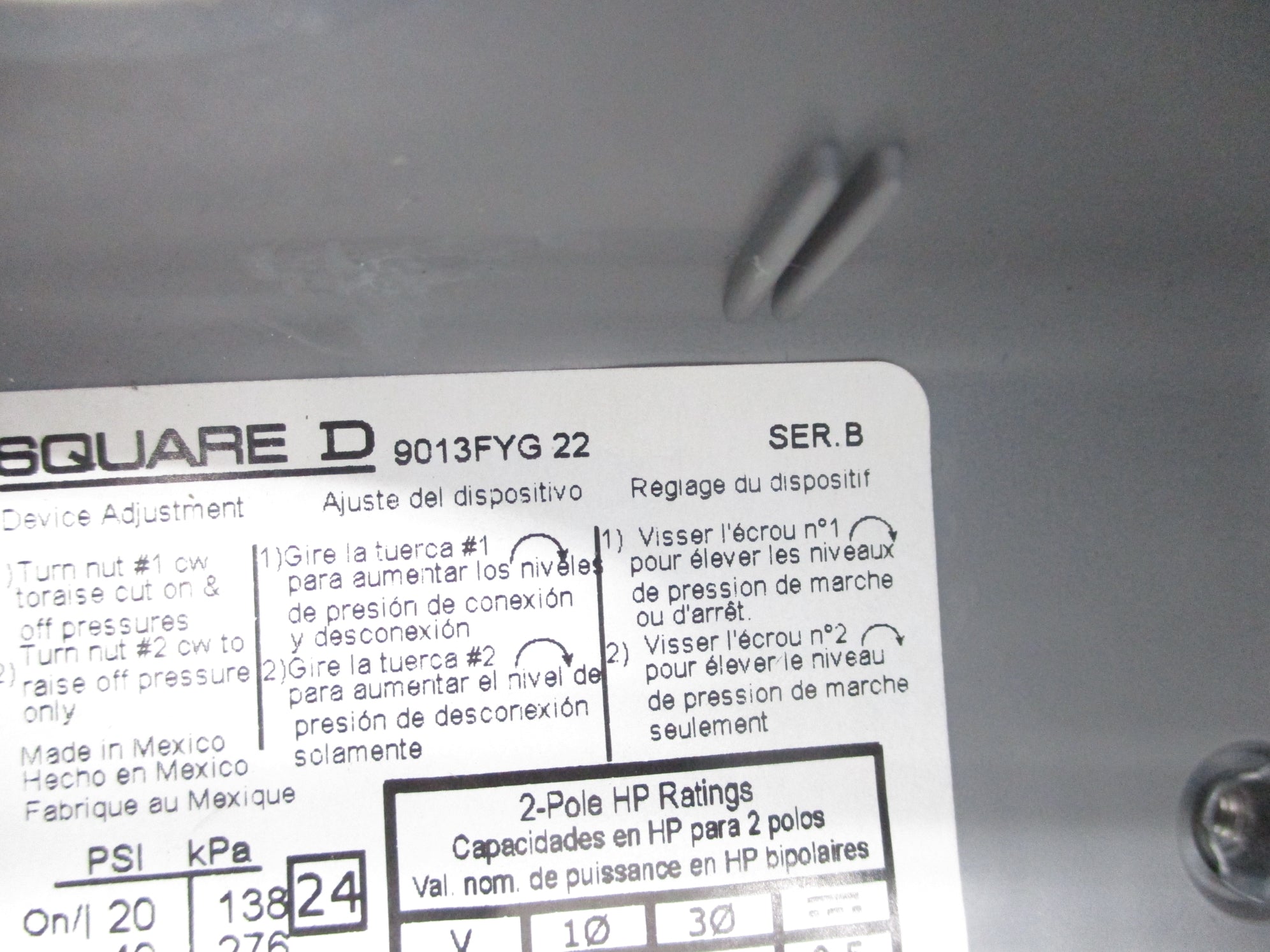 SQUARE D 9013FYG22 SER. B NSNP