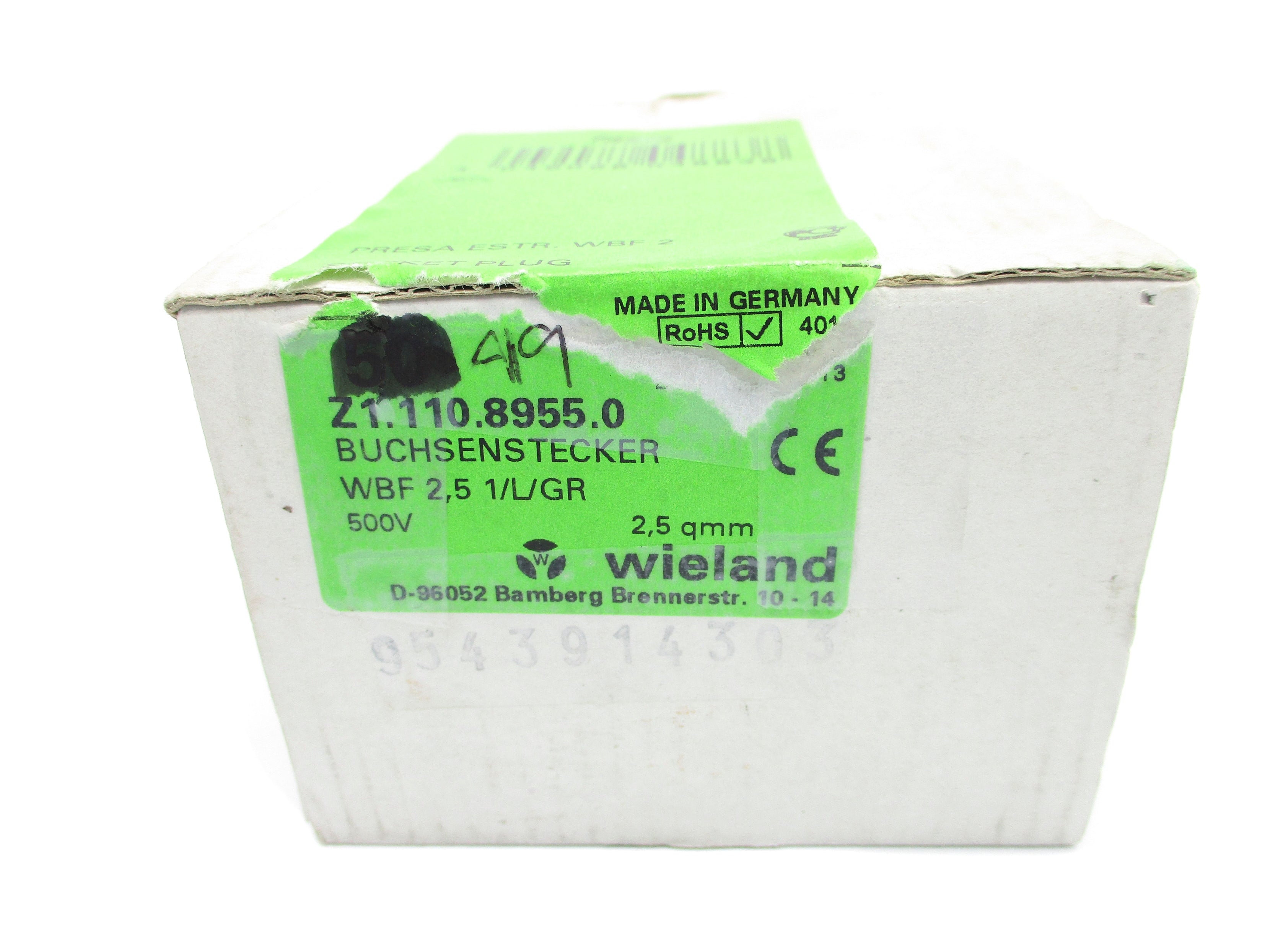 WIELAND Z1.110.8955.0 WBF2.5 (PKG OF 49) NSMP