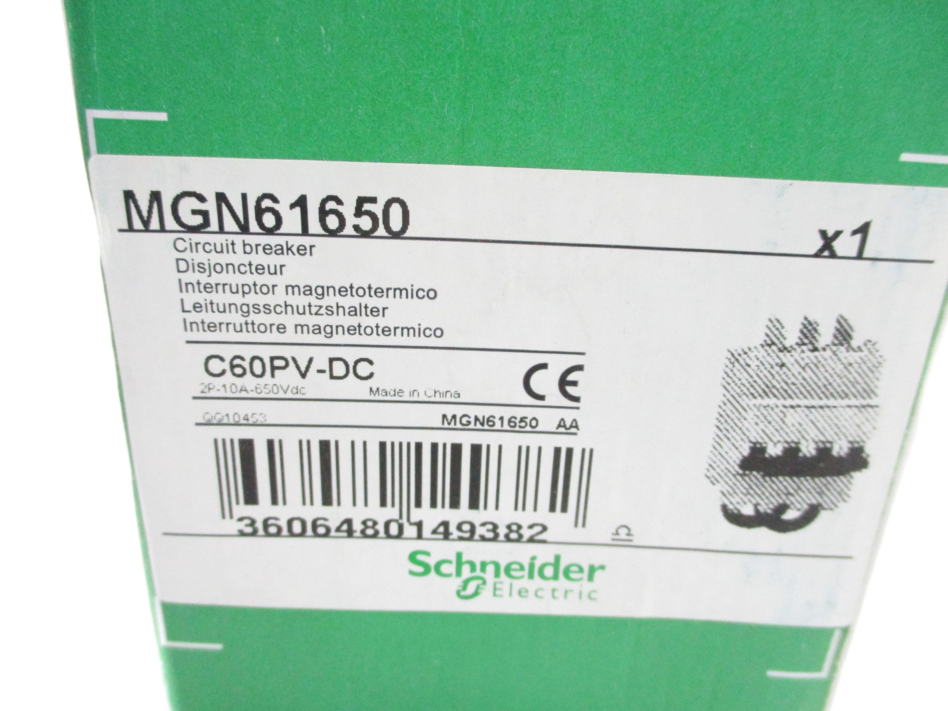 SCHNEIDER ELECTRIC MGN61650 650VDC 10A NSMP