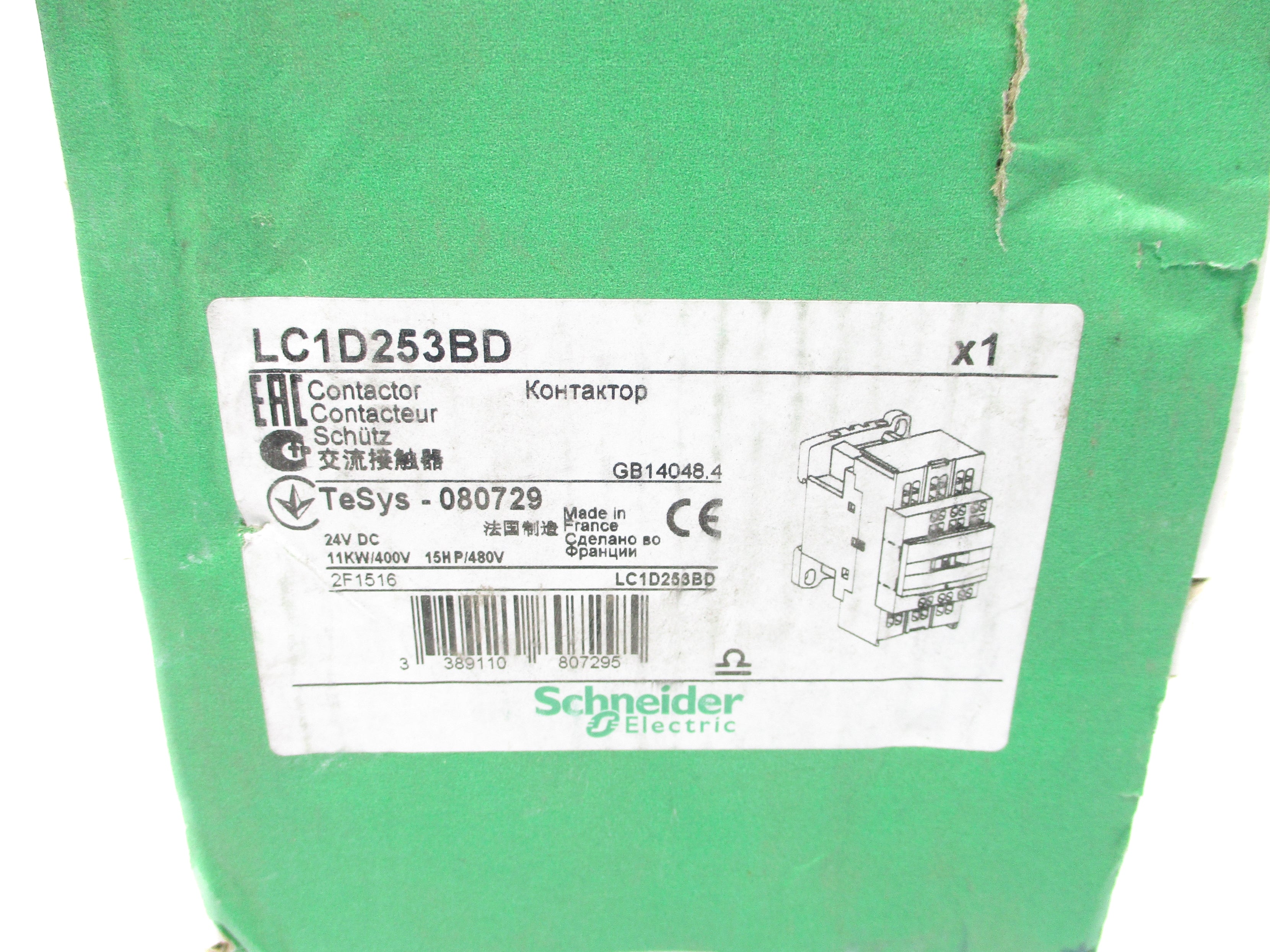 SCHNEIDER ELECTRIC LC1D253BD 24VDC NSMP