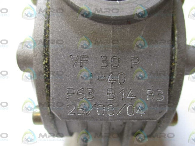 BONFIGLIOLI VF30P1-40 GEAR SPEED REDUCER *USED*