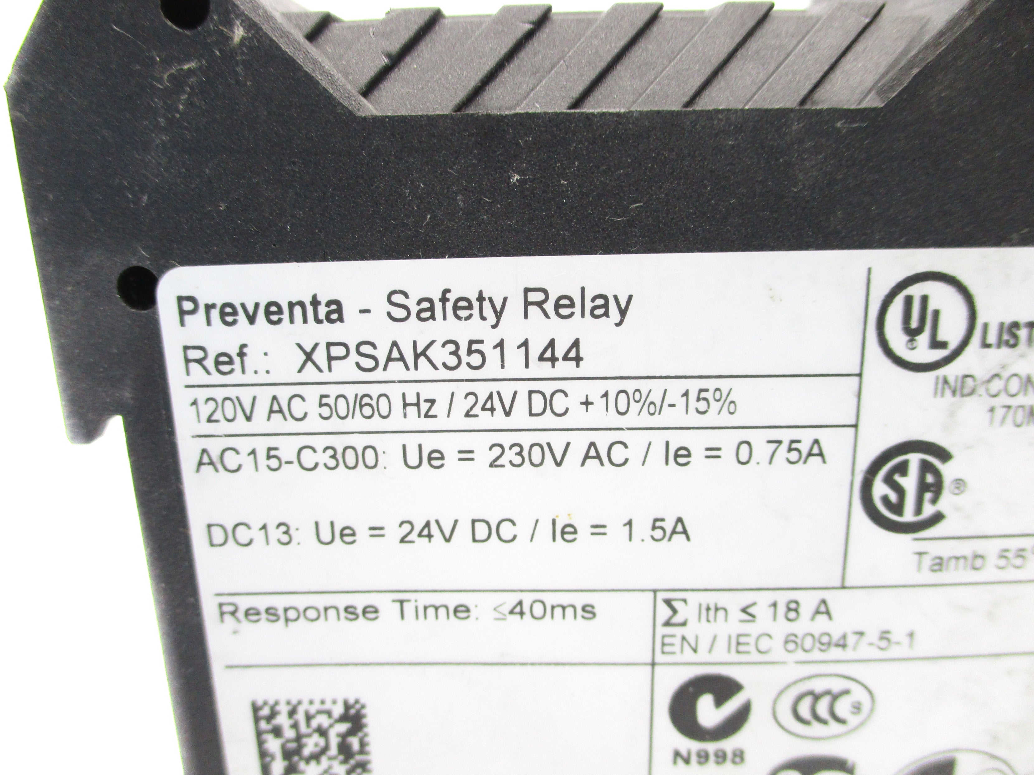 SCHNEIDER ELECTRIC XPSAK351144 120VAC UNMP