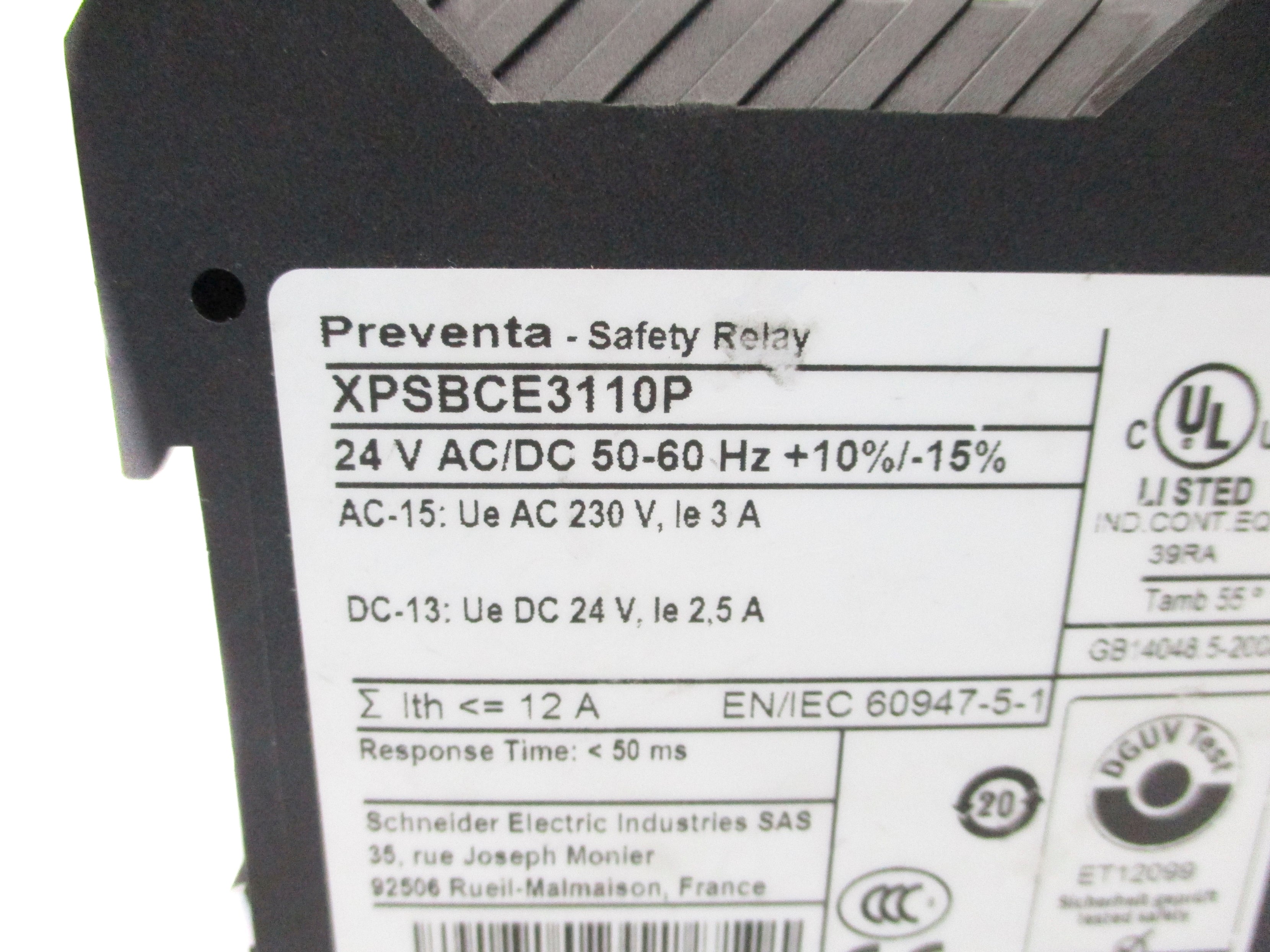 SCHNEIDER ELECTRIC XPSBCE3110P 24VAC NSNP
