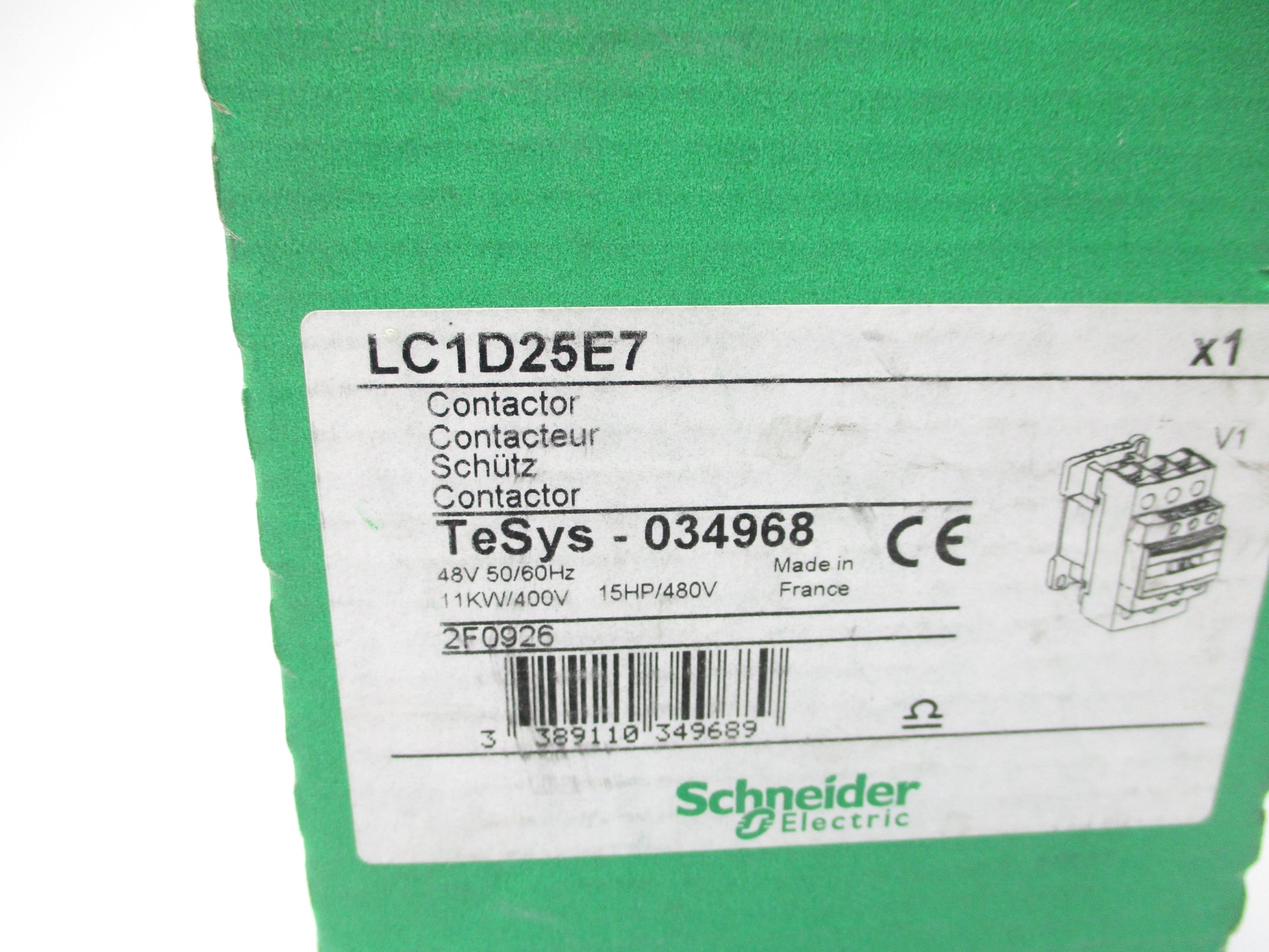 SCHNEIDER ELECTRIC LC1D25E7 48V NSFS