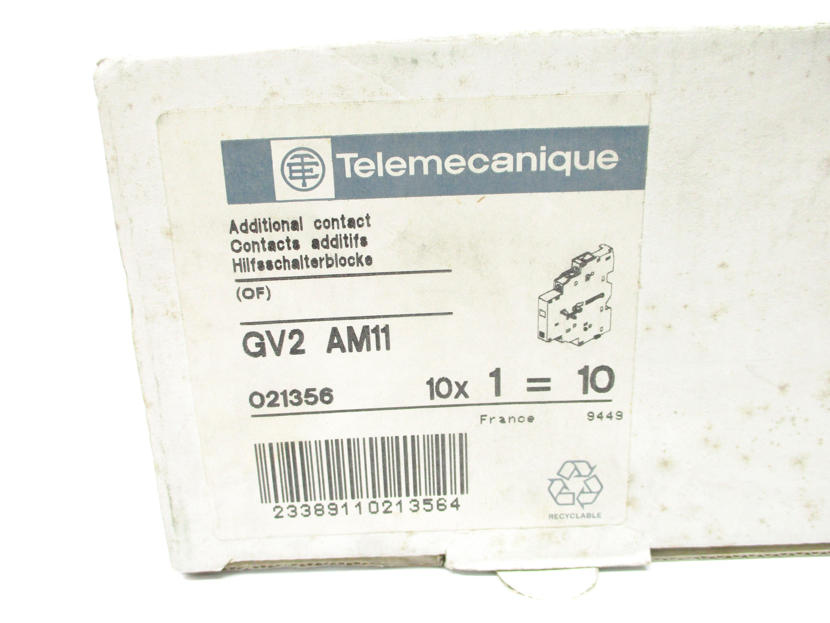 TELEMECANIQUE GV2AM11 (PKG OF 10) NSMP