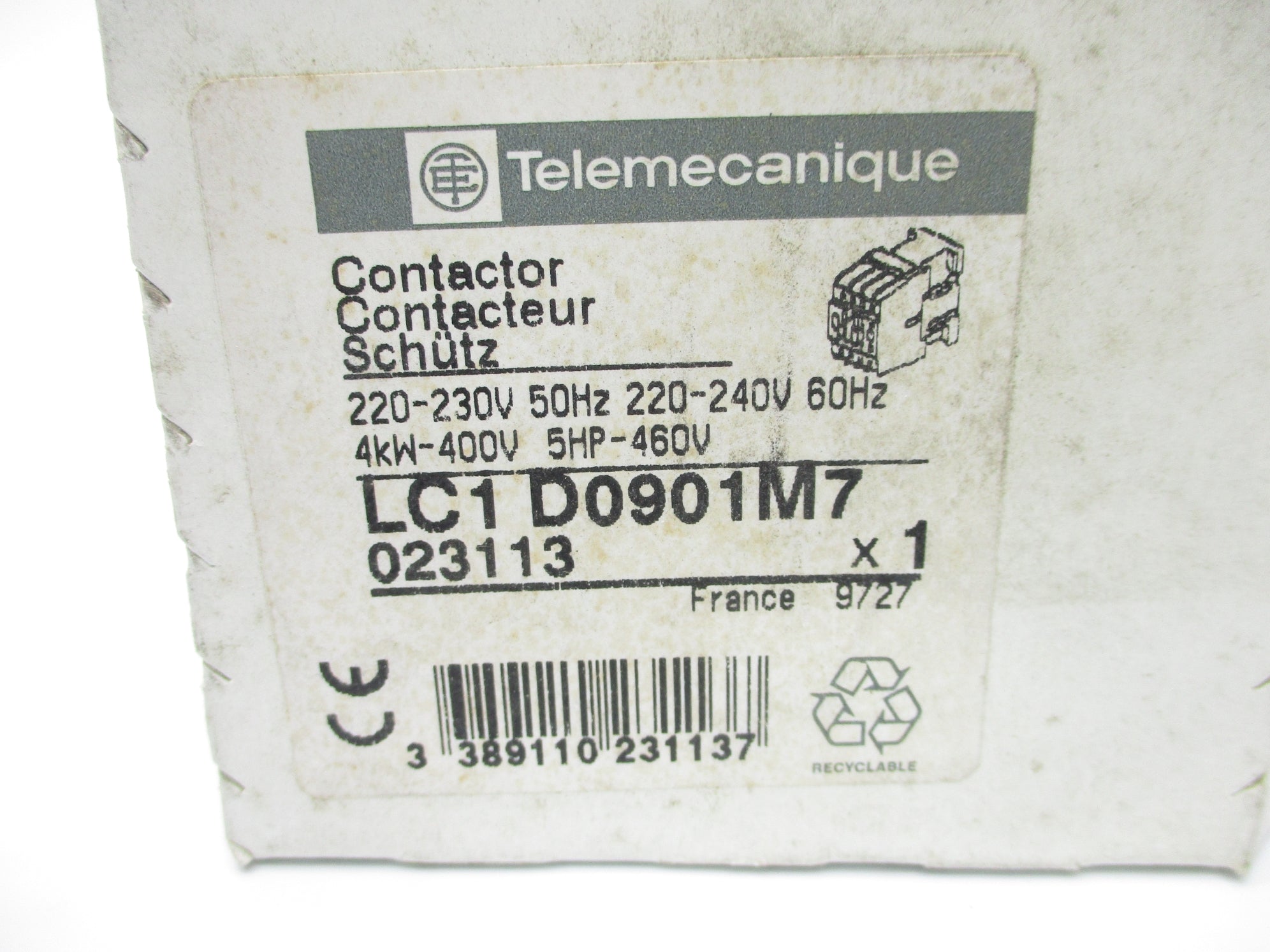 TELEMECANIQUE LC1D0901M7 220/240V NSMP