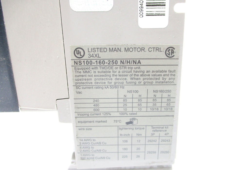 MERLIN GERIN NS160H 750V 160A NSNP