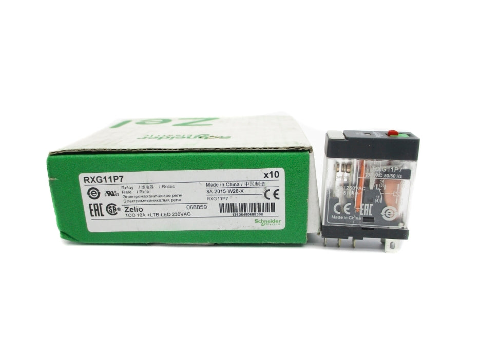 SCHNEIDER ELECTRIC RXG11P7 10A 230VAC (PKG OF 10) NSMP