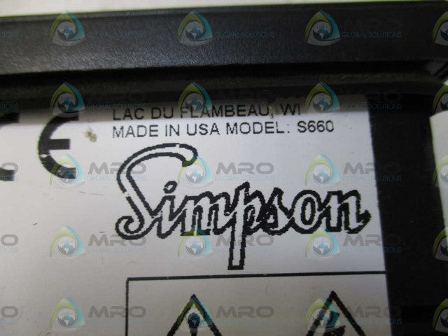 SIMPSON S66012000 TOTALIZER COUNTER *NEW NO BOX*
