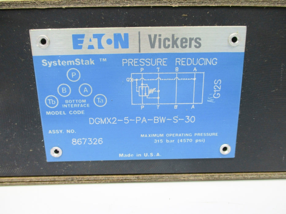 EATON DGMX25PABWS30 867326 4570PSI NSNP
