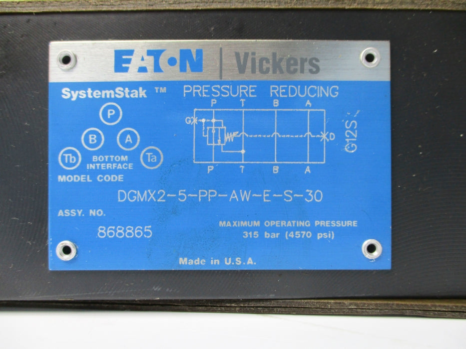 EATON DGMX25PPAWES30 868865 4570PSI NSNP