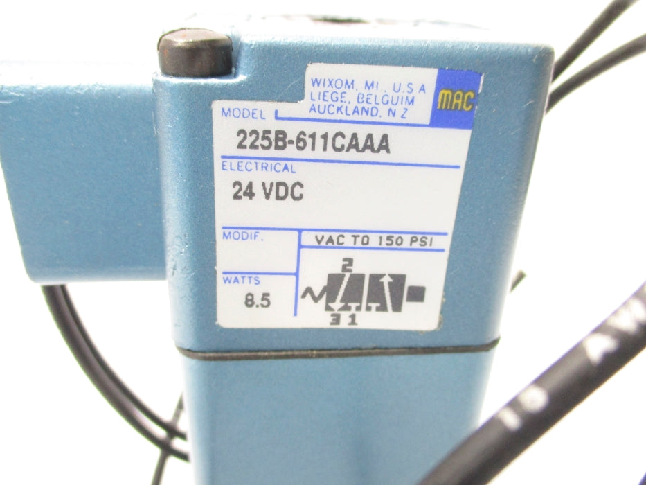 MAC 225B-611CAAA 24VDC 150PSI NSNP