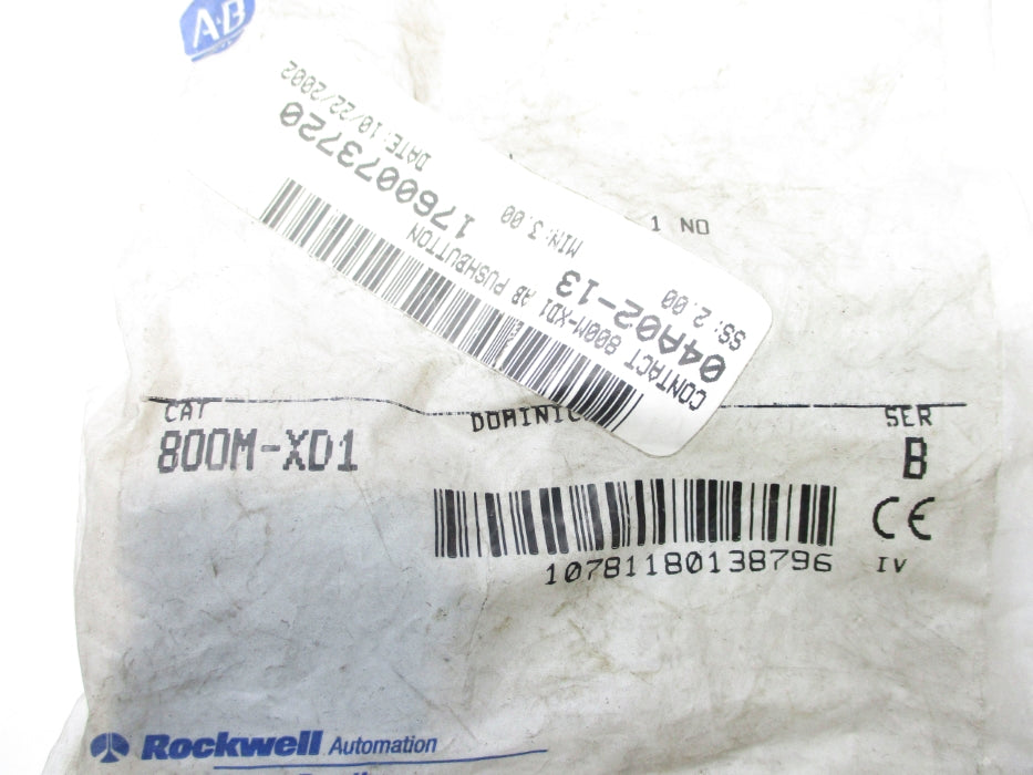 INDUSTRIAL SPARE PART 800M-XD1 SER. B NSMP