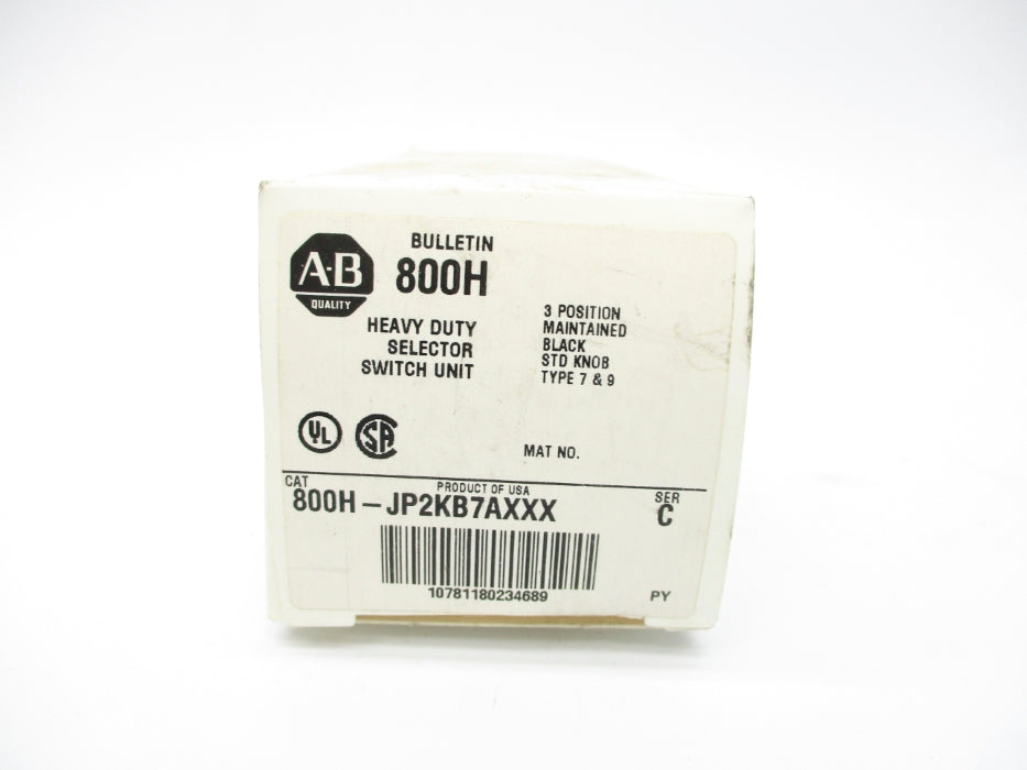 ALLEN BRADLEY 800H-JP2KB7AXXX SER. C (WH) NSMP