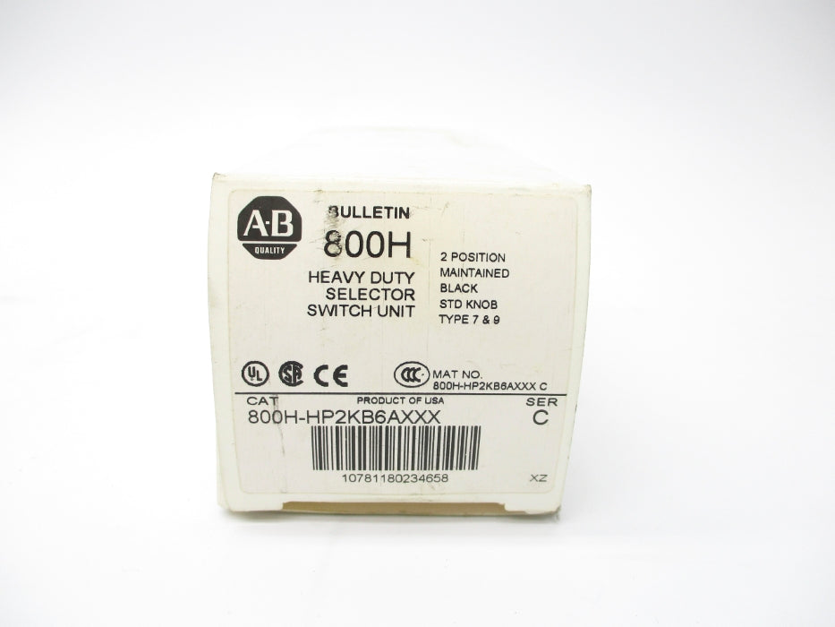 ALLEN BRADLEY 800H-HP2KB6AXXX SER. C (WH) NSMP