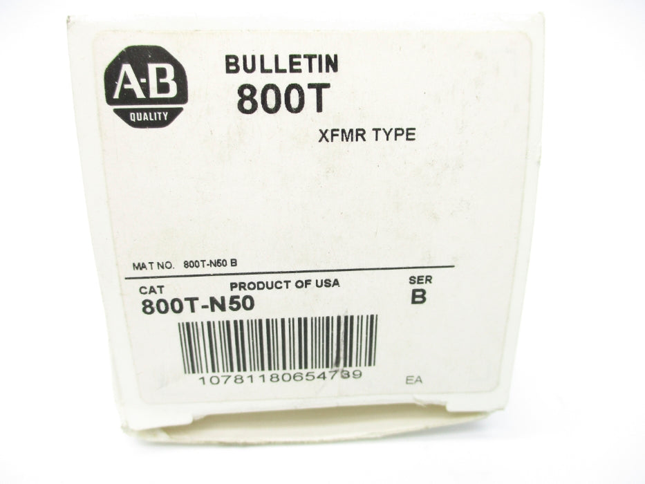 ALLEN BRADLEY 800T-N50 SER. B (WH) NSMP
