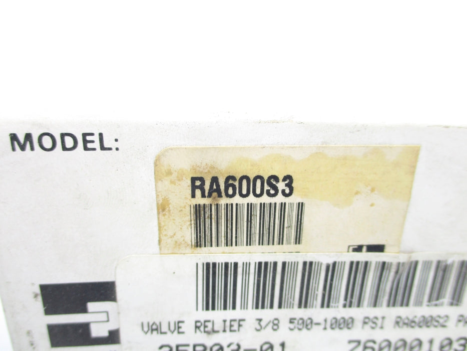 PARKER RA600S3 250-500PSI NSMP