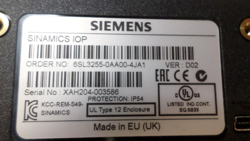 SIEMENS SIMATICS BOP-2 6SL3255-0AA00-4JA1 BASIC OPERATOR PANEL *USED*