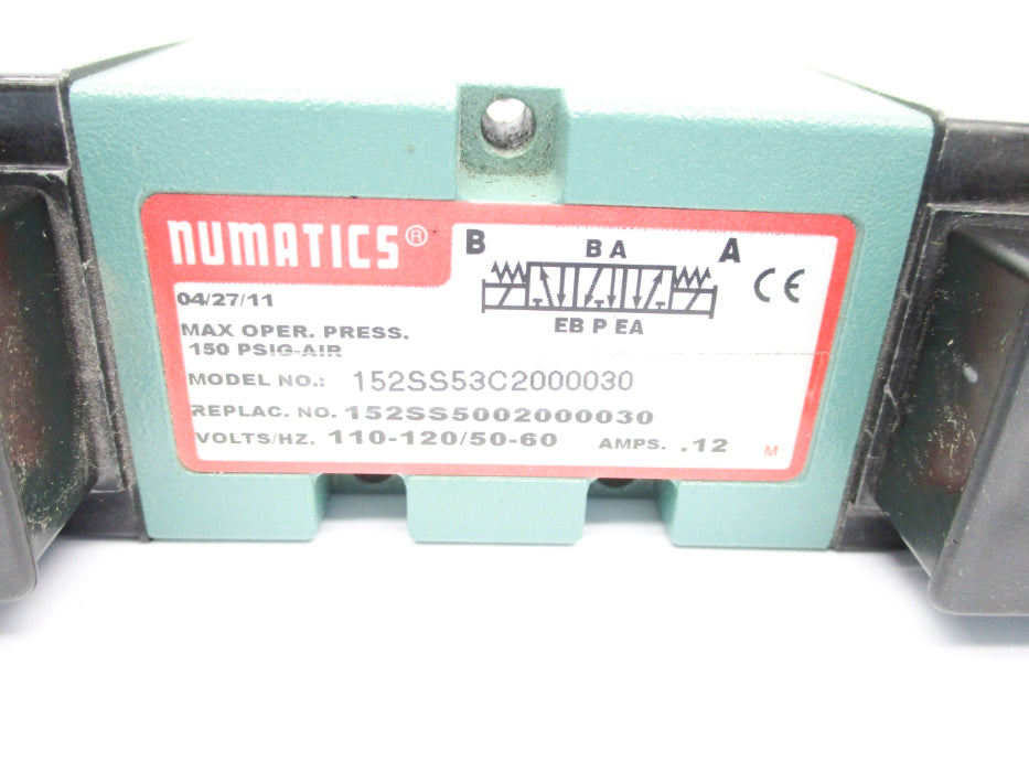 NUMATICS 152SS53C2000030 100/115/110-120V 150PSIG NSNP