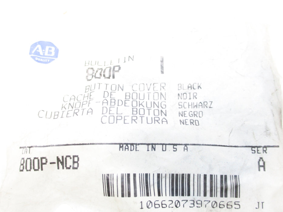 INDUSTRIAL SPARE PART 800P-NCB SER. A NSMP