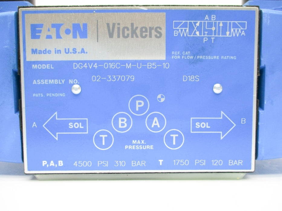 EATON DG4V4016CMUB510 02-337079 110/120V 4500PSI NSNP