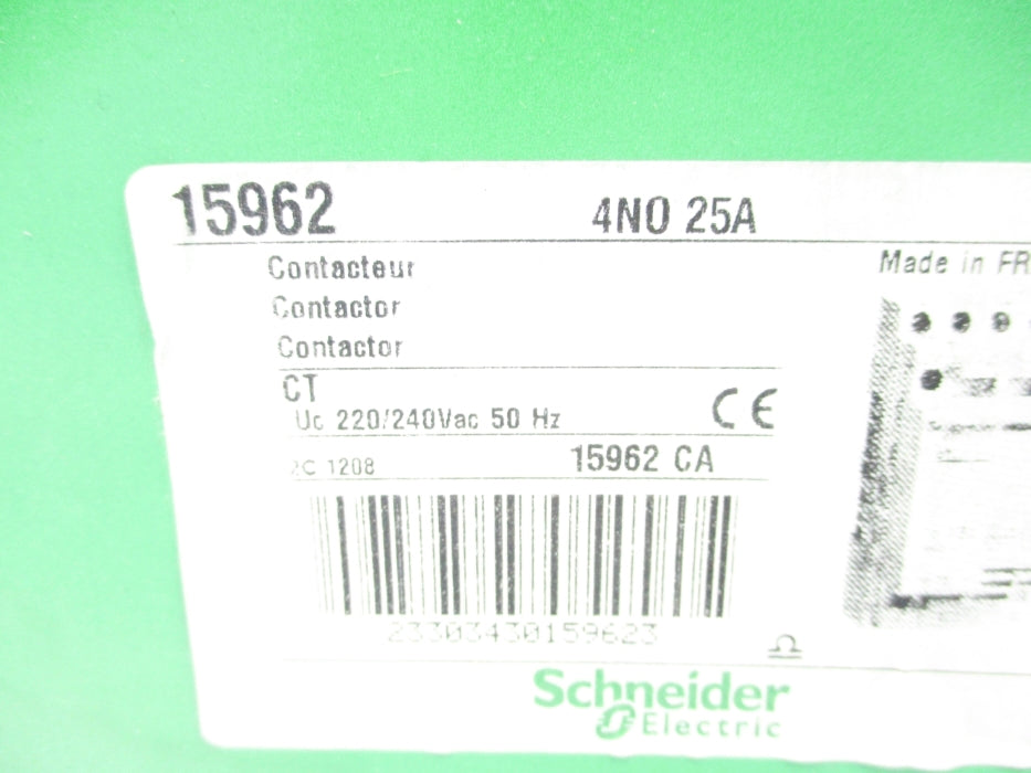 SCHNEIDER ELECTRIC 15962 220/240VAC (PKG OF 6) NSMP
