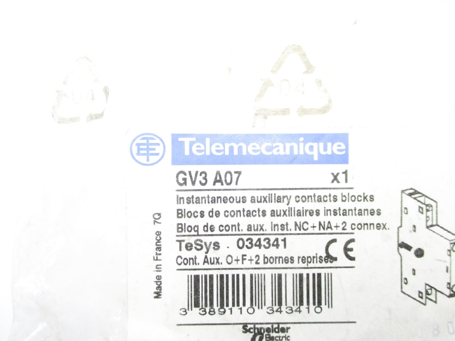 TELEMECANIQUE GV3A07 NSMP