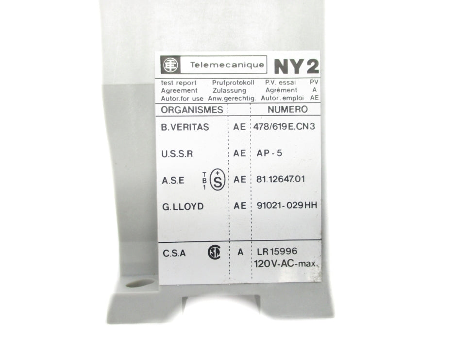TELEMECANIQUE NY2 120VAC NSNP