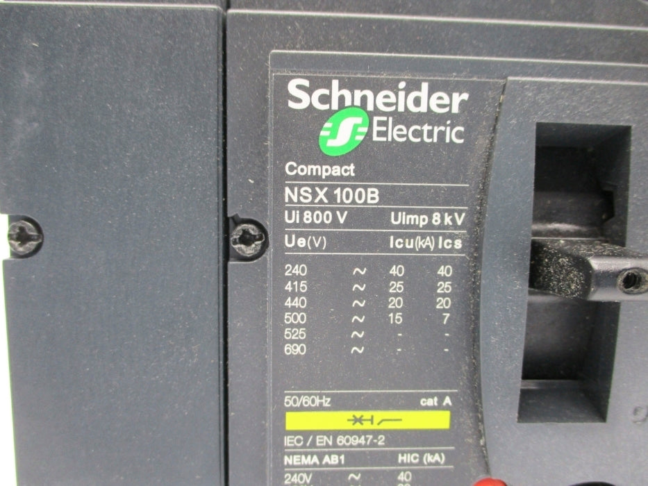 SCHNEIDER ELECTRIC NSX100B 800V 100A NSNP