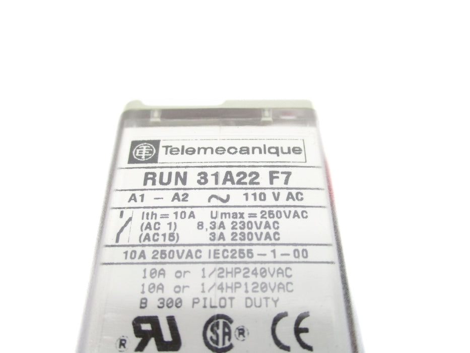TELEMECANIQUE RUN31A22F7 110VAC 10A NSNP