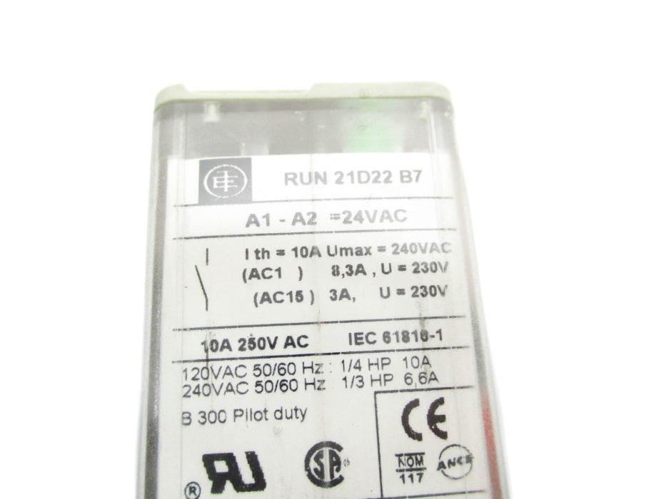 TELEMECANIQUE RUN21D22B7 24VAC UNMP