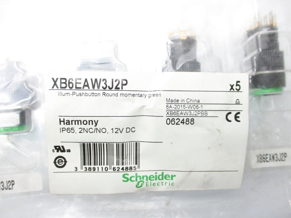 SCHNEIDER ELECTRIC XB6EAW3J2P (PKG OF 5) NSMP