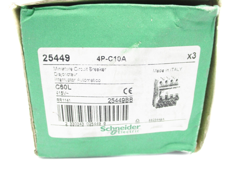 SCHNEIDER ELECTRIC 25449 10A 415V (PKG OF 3) NSFS