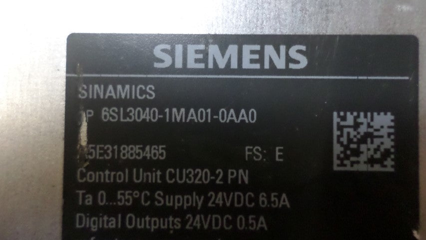 SIEMENS 6SL3040-1MA00-0A00 CONTROL UNIT (AS PICTURED) *USED*