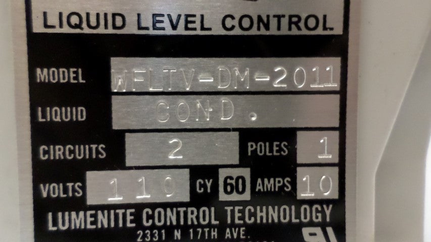 LUMENITE CONTROLS WFLTV-DM-2011 LIQUID LEVEL CONTROL RELAY 110V *NEW NO BOX*