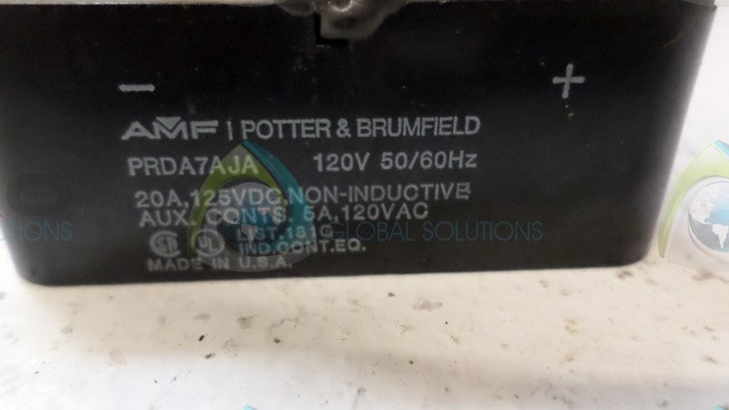 POTTER & BRUMFIELD PRDA7AJA RELAY 120V *NEW NO BOX*