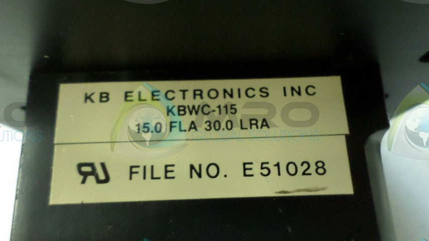 KB ELECTRIC KBWC-115 SOLID STATE SPEED CONTROL *USED*