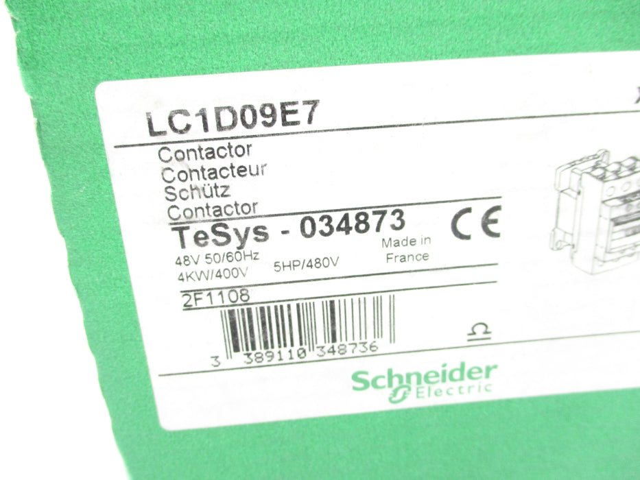 SCHNEIDER ELECTRIC LC1D09E7 48V NSFS