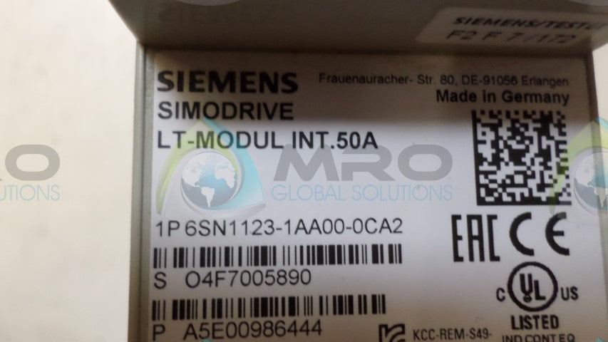 SIEMENS SIMODRIVE 6SN1123-1AA00-0CA2 POWER MODULE *NEW NO BOX*
