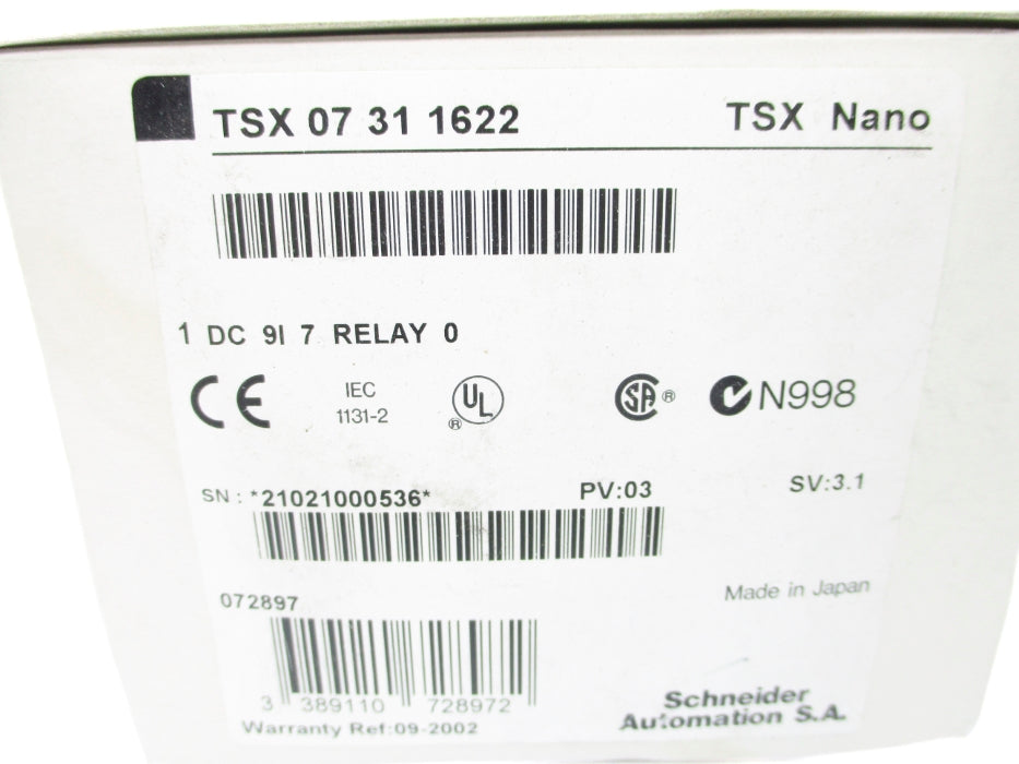 SCHNEIDER AUTOMATION TSX07311622 NSMP
