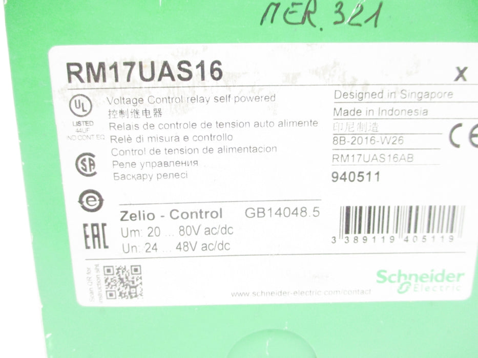 SCHNEIDER ELECTRIC RM17UAS16 80VAC NSMP