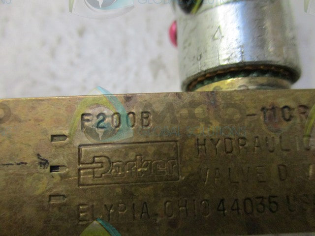 PARKER F200B-110R BRASS FLOW CONTROL VALVE *USED*