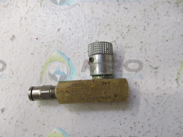 PARKER F200B-110R BRASS FLOW CONTROL VALVE *USED*