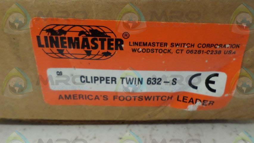 LINEMASTER TWIN632-S DOUBLE FOOT PEDAL SWITCH *NEW IN BOX*