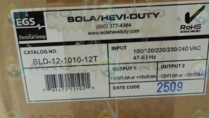 SOLA SLD-12-1010-12T POWER SUPPLY *NEW IN BOX*