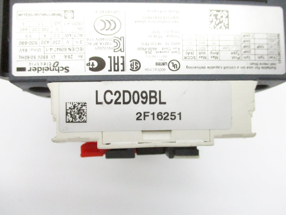 SCHNEIDER ELECTRIC LC2D09BL 24VDC NSNP