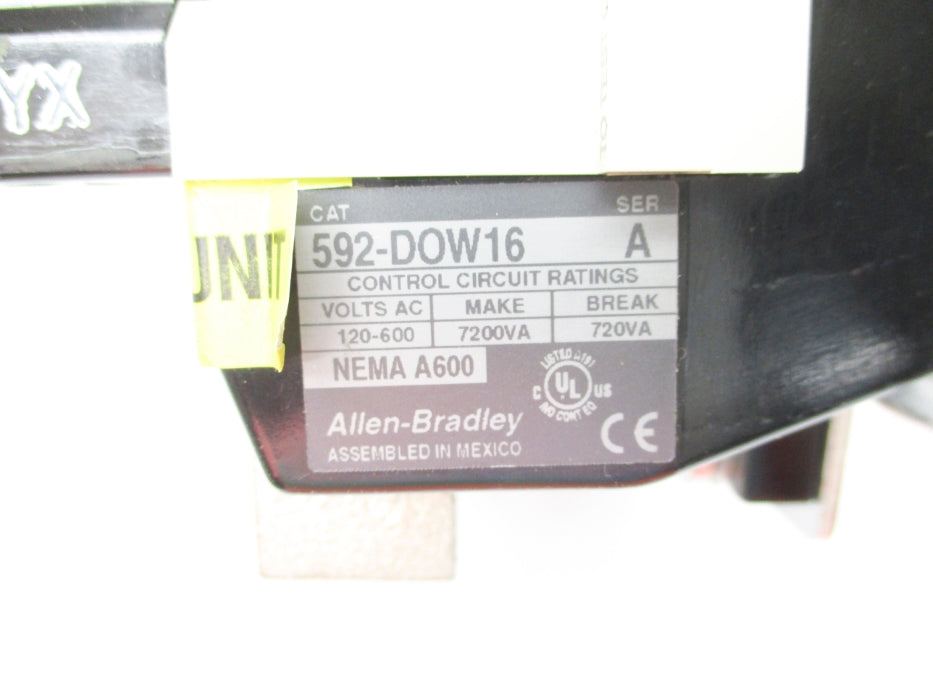 INDUSTRIAL SPARE PART 592-DOW16 SER. A 600VAC NSNP